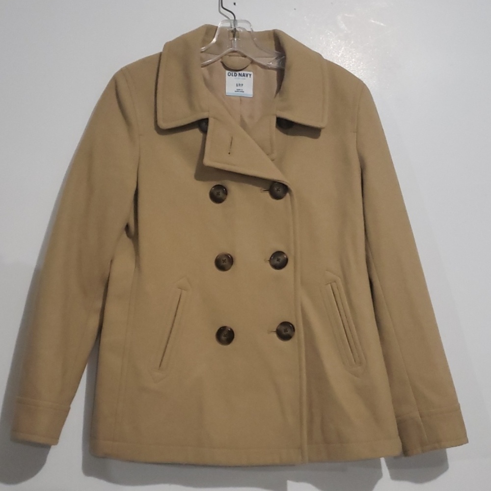Old Navy Camel Colored Wool Peacoat Sz Small